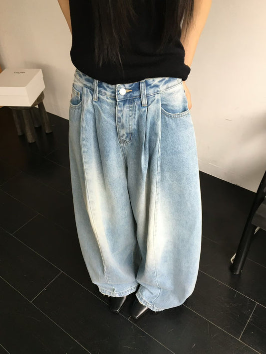 balloon jeans(beige/blue/white)