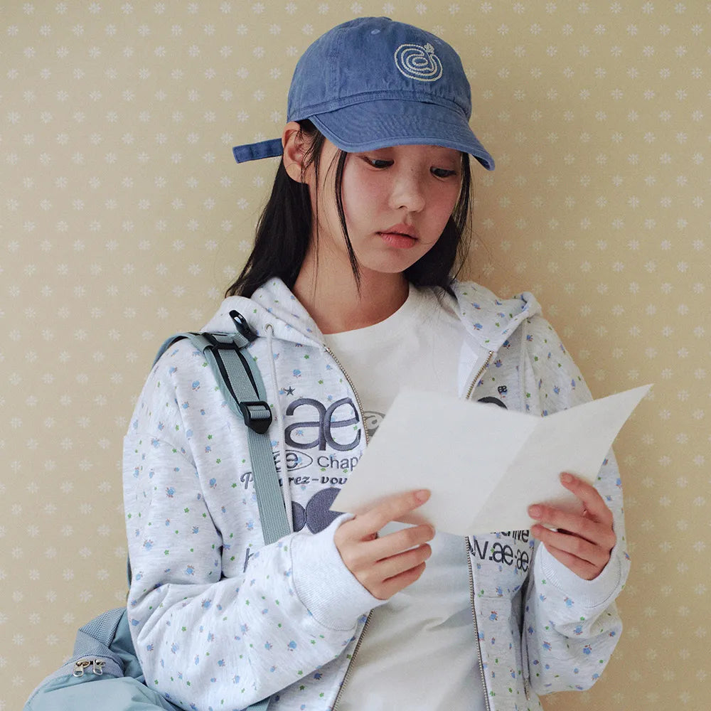 （韓國代購）AEAE spiral logo cap(beige/blue)