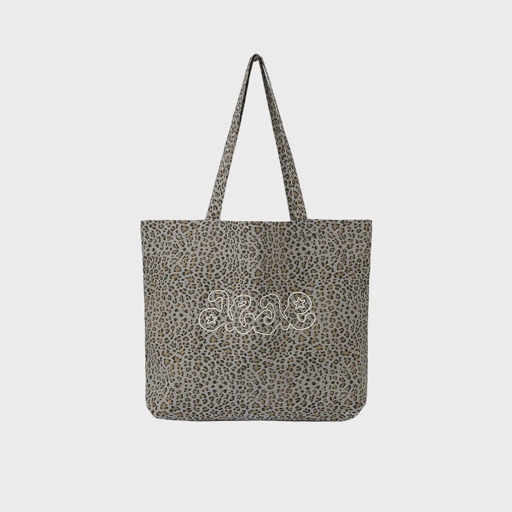 （韓國代購）AEAE breeze tote bag(leopard grey/flower charcoal)