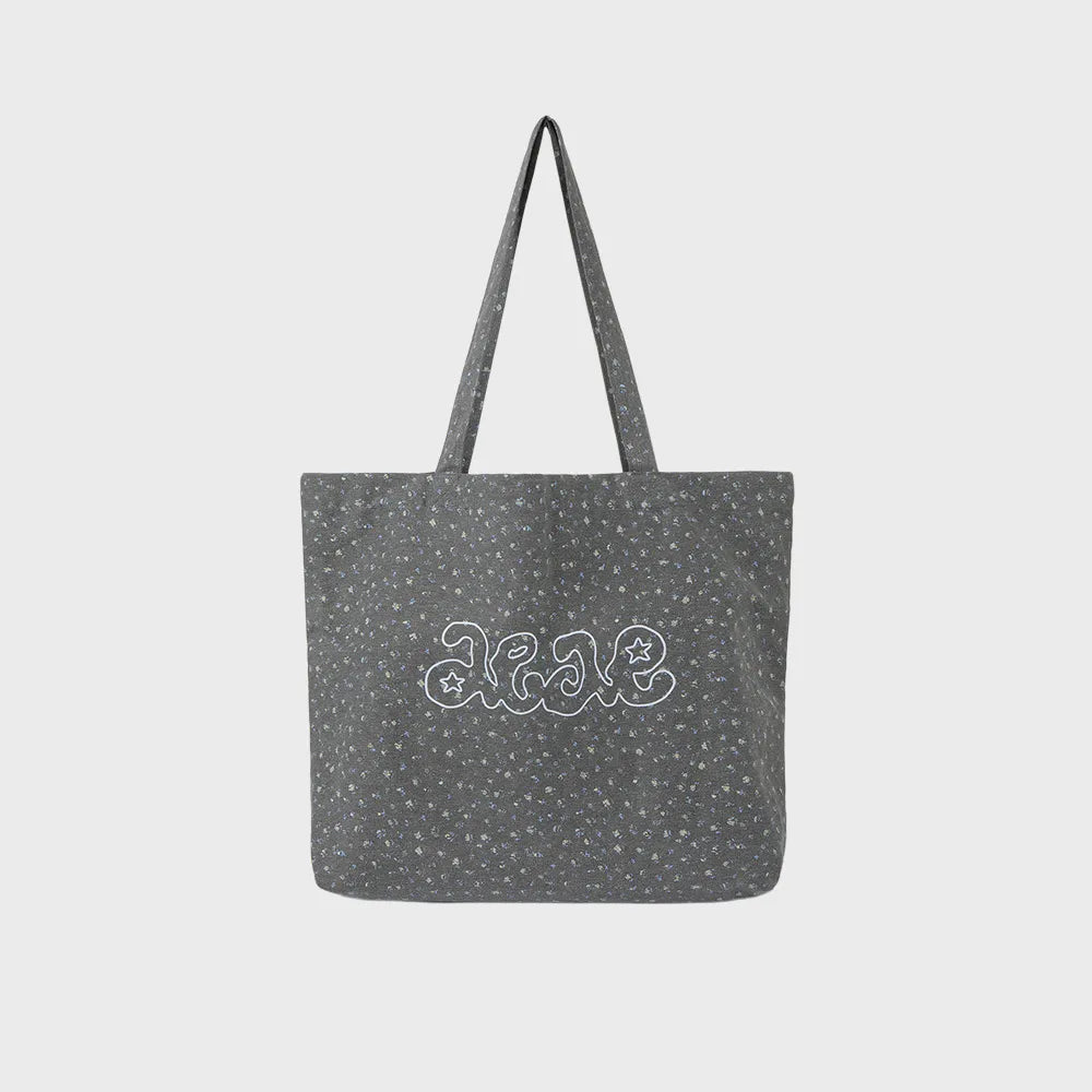 （韓國代購）AEAE breeze tote bag(leopard grey/flower charcoal)