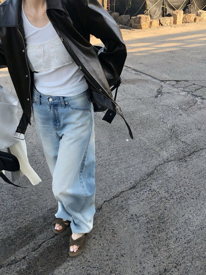 lace crop vest (black/ivory)