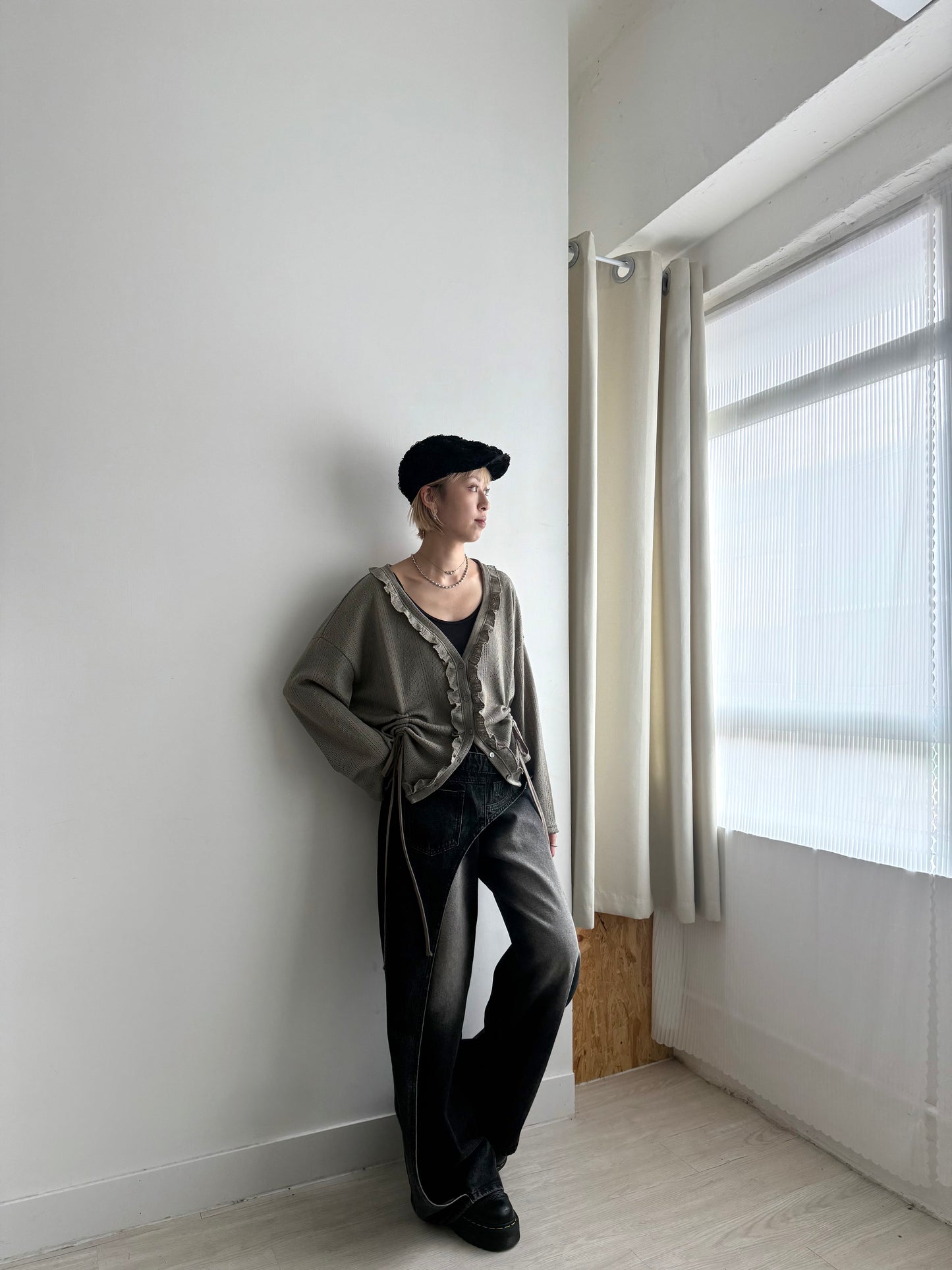 layered jeans(black)(s/m)現貨