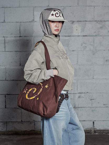 （韓國代購）LSC REVERSIBLE CHECK LOGO BIG ECO BAG (BROWN)（官方22/9後出貨）