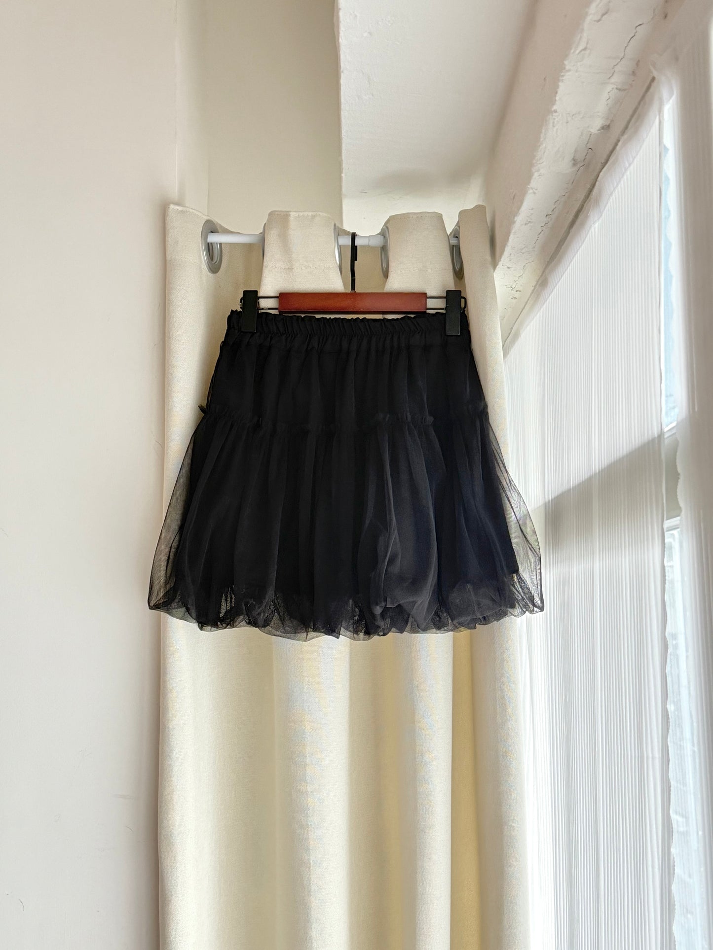 sheer mini skirt(black/grey dots) 灰色現貨