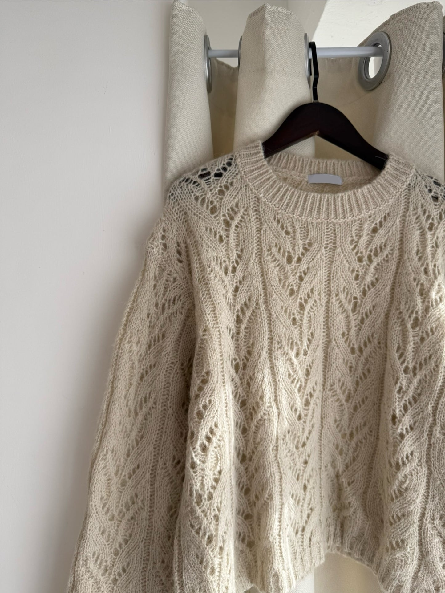 cloudy knit top(ivory/beige)