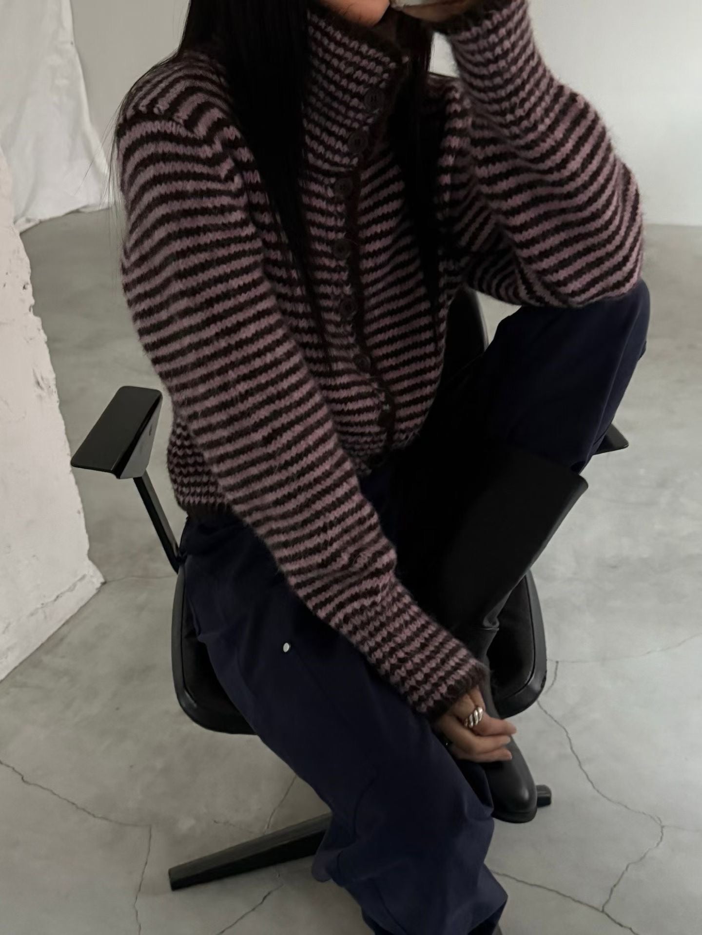 striped knit top (PRE-ORDER)