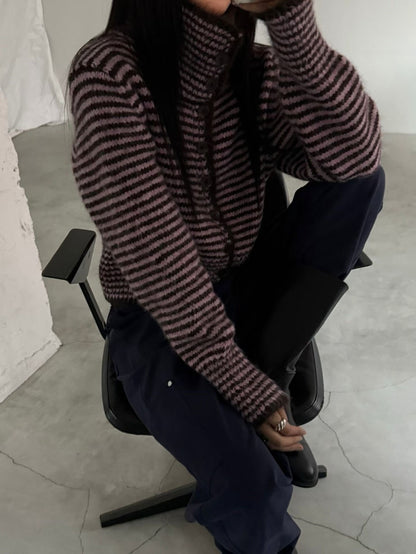 striped knit top (PRE-ORDER)