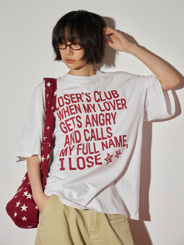 (韓國代購) LOSERSCLUB LSC SLOGAN TEE (WHITE)