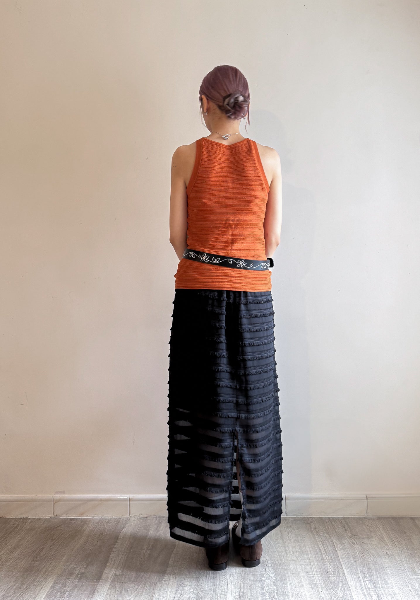 summer sale-halter neck tank top（orange現貨