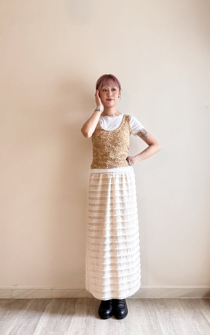 summer sale-fafa crop vest（beige/black）