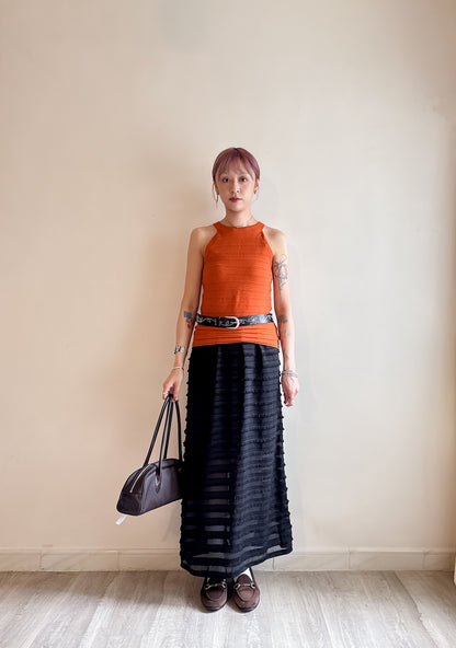 summer sale-halter neck tank top（orange現貨