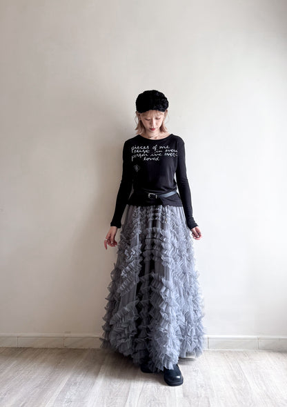 letter tee(ivory/black) (現貨)