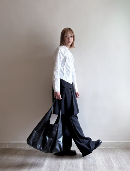 pleated skirt pants(black)(現貨)