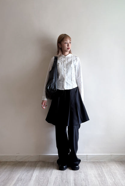 pleated skirt pants(black)(現貨)