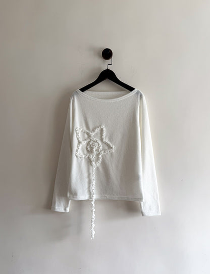 star knit top (ivory)