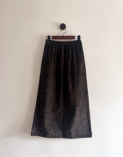leopard corduroy skirt 現貨