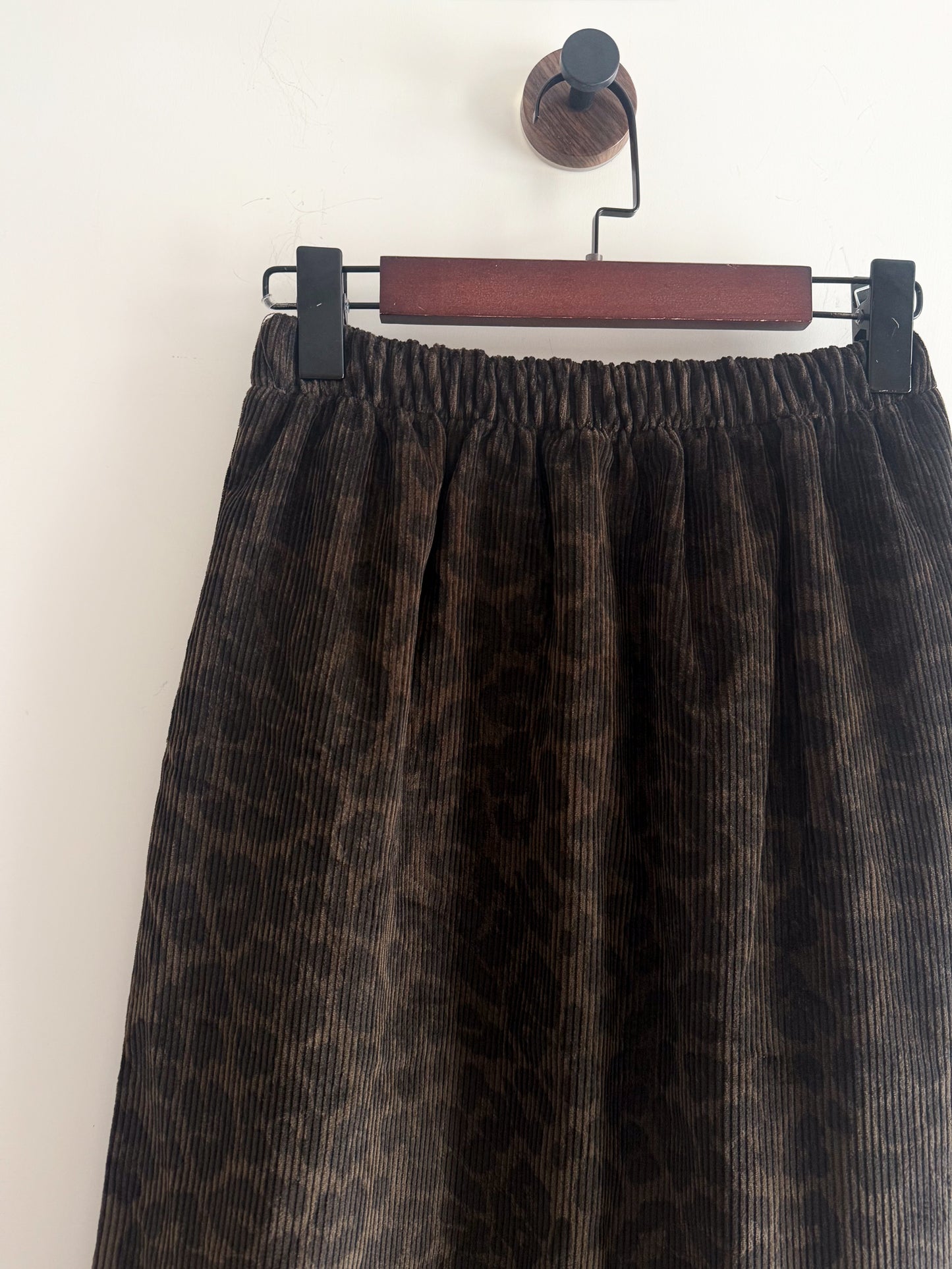 leopard corduroy skirt 現貨