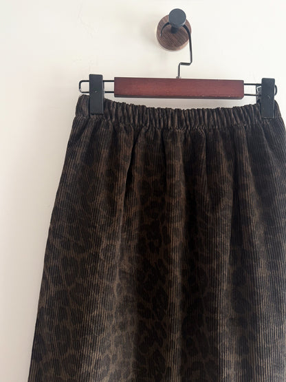 leopard corduroy skirt 現貨
