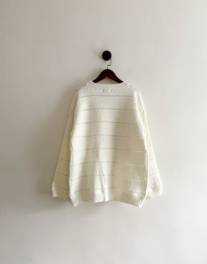 knit pullover with beanie (PRE-ORDER)