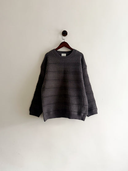 knit pullover with beanie (PRE-ORDER)