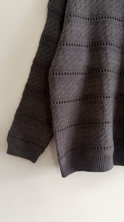 knit pullover with beanie (PRE-ORDER)