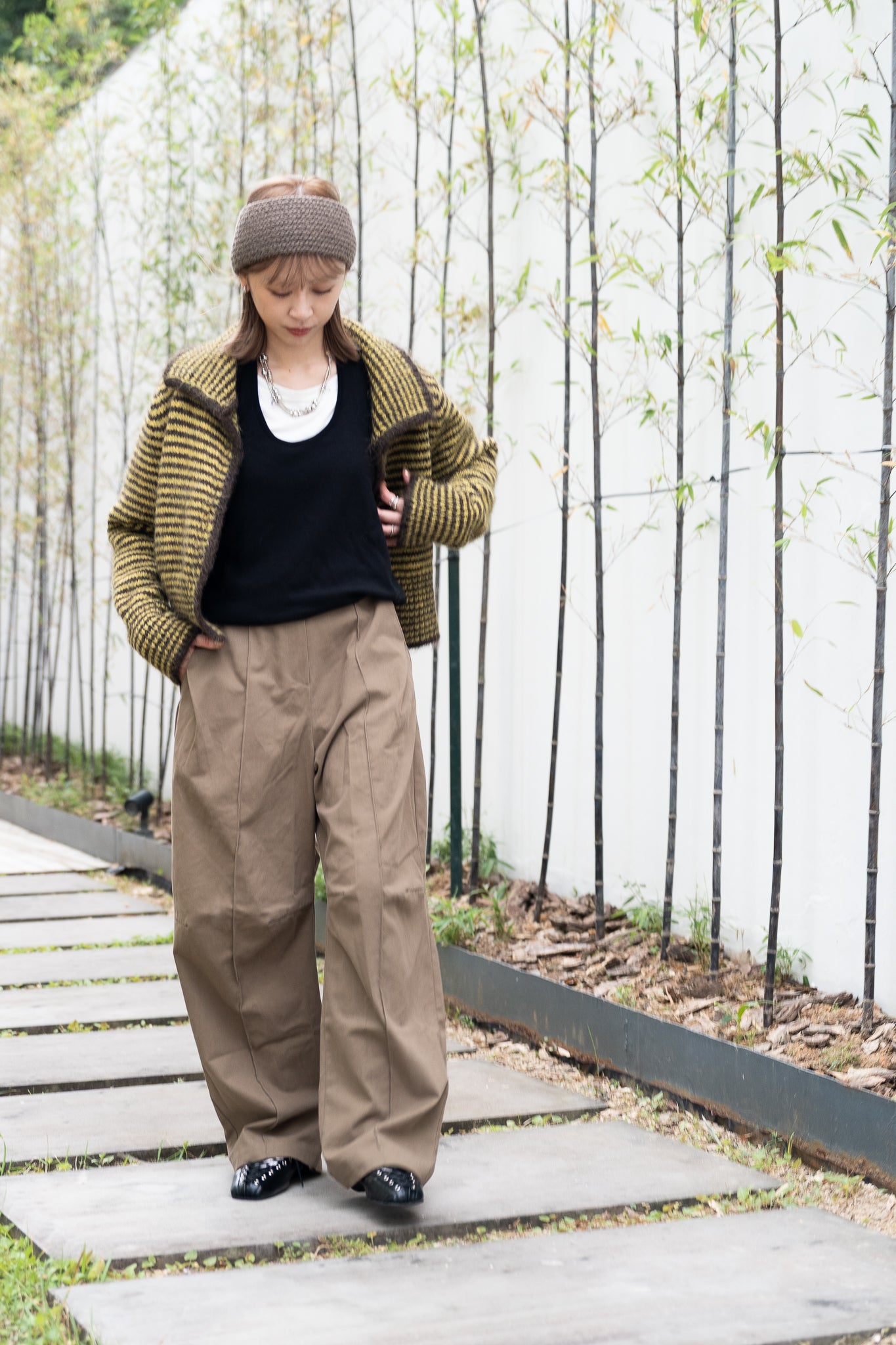 SALE- winter barrel legs pants  (charcoal)