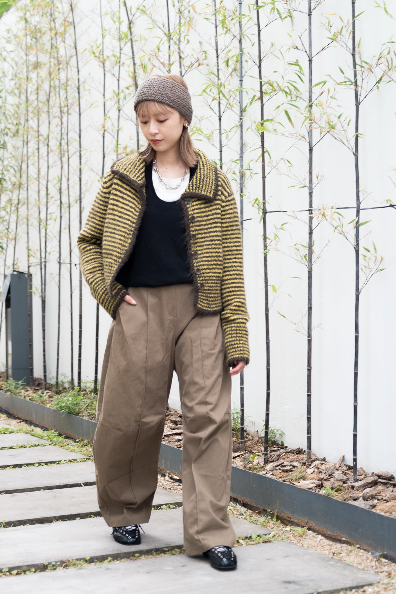 SALE- winter barrel legs pants  (charcoal)