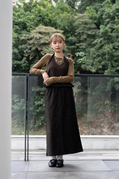 leopard corduroy skirt 現貨