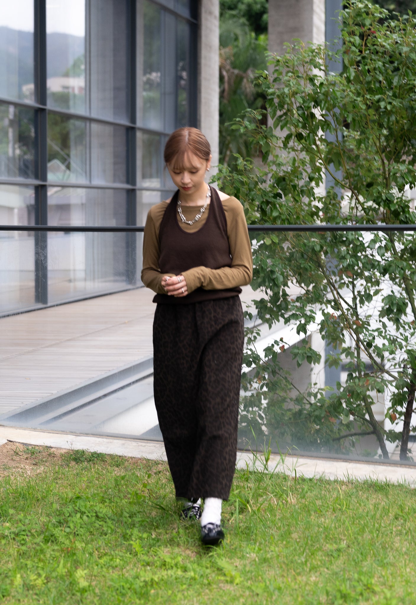 leopard corduroy skirt 現貨