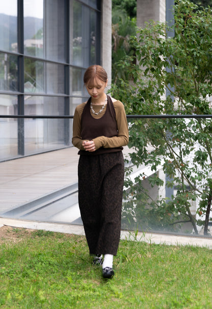 leopard corduroy skirt 現貨