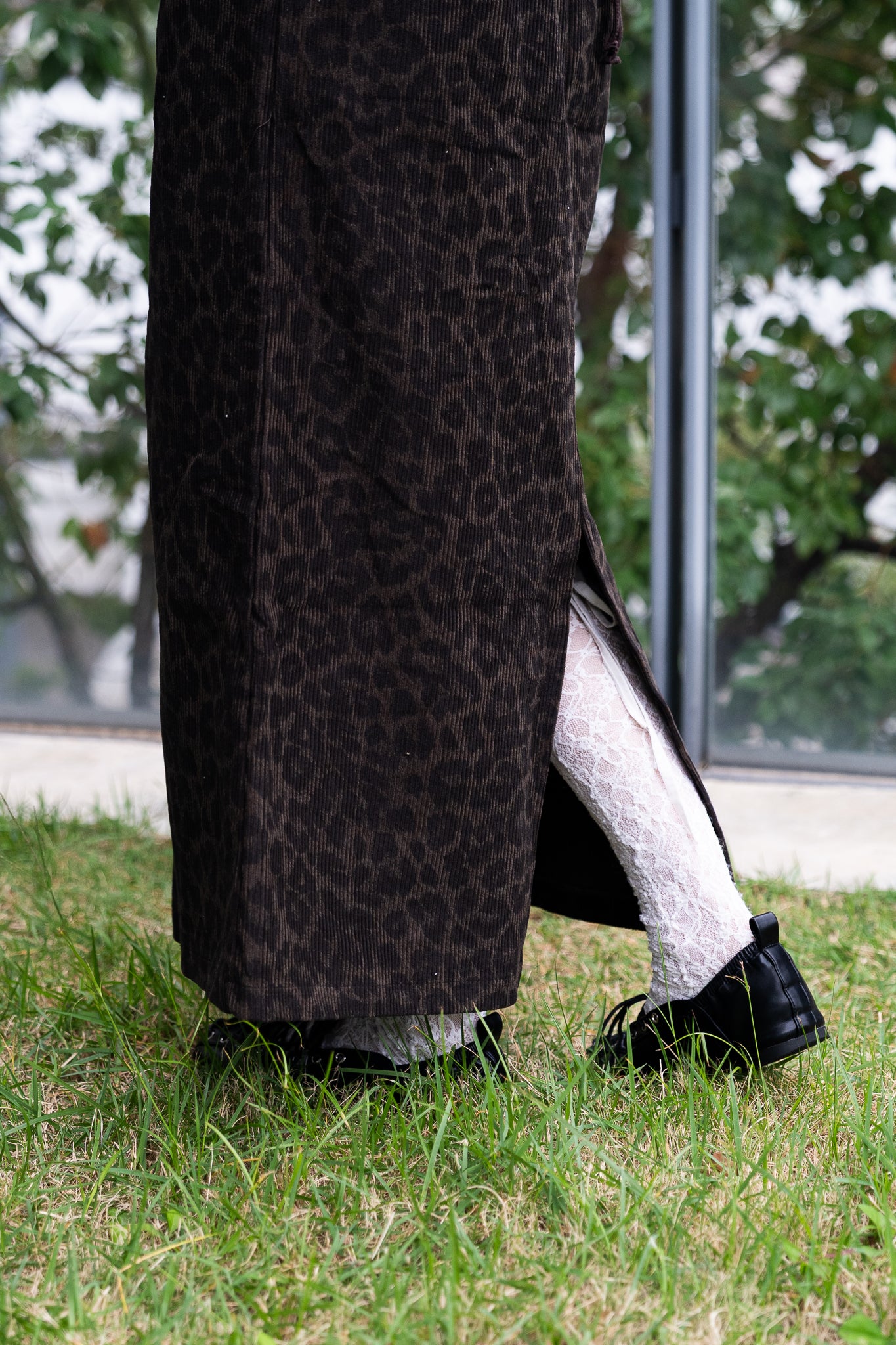 leopard corduroy skirt 現貨
