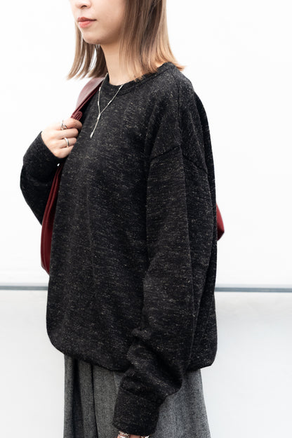 wool knit top (charocal/brown) 現貨