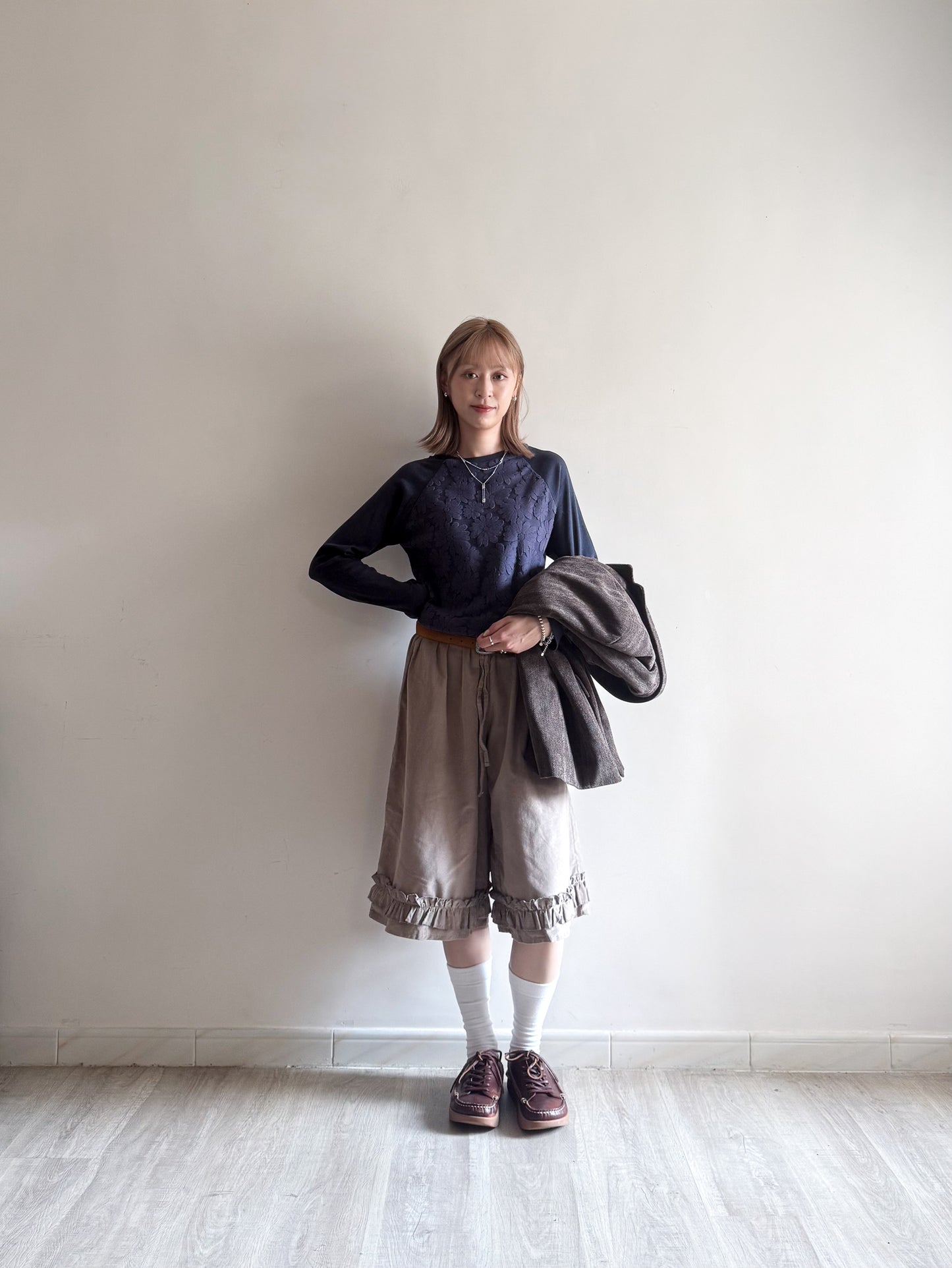 fafa raglan tee (khaki/navy/black) 少量現貨