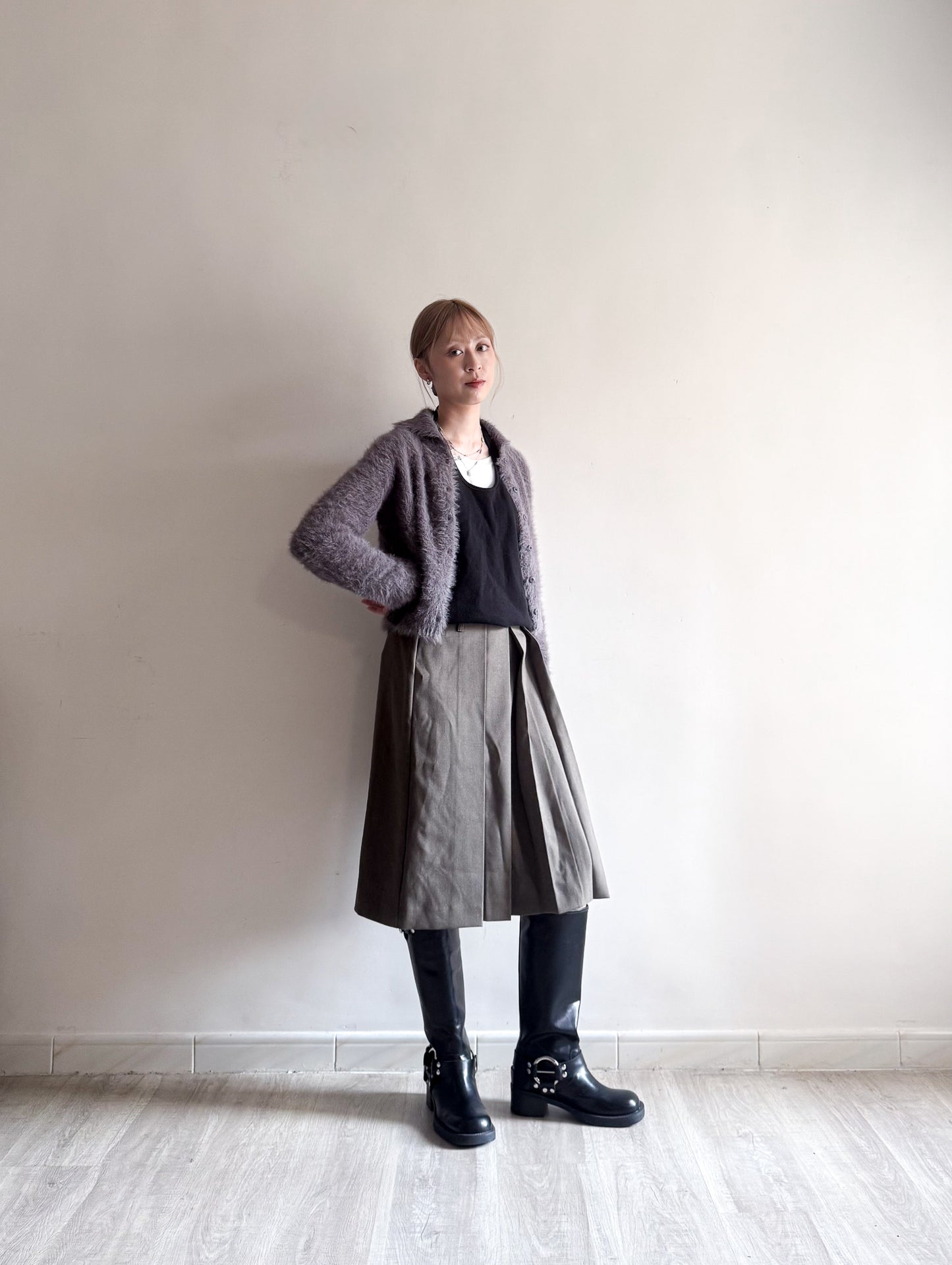 momo knit top (red/grey/ivory) 少量現貨