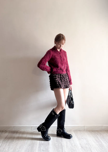 momo knit top (red/grey/ivory) 少量現貨