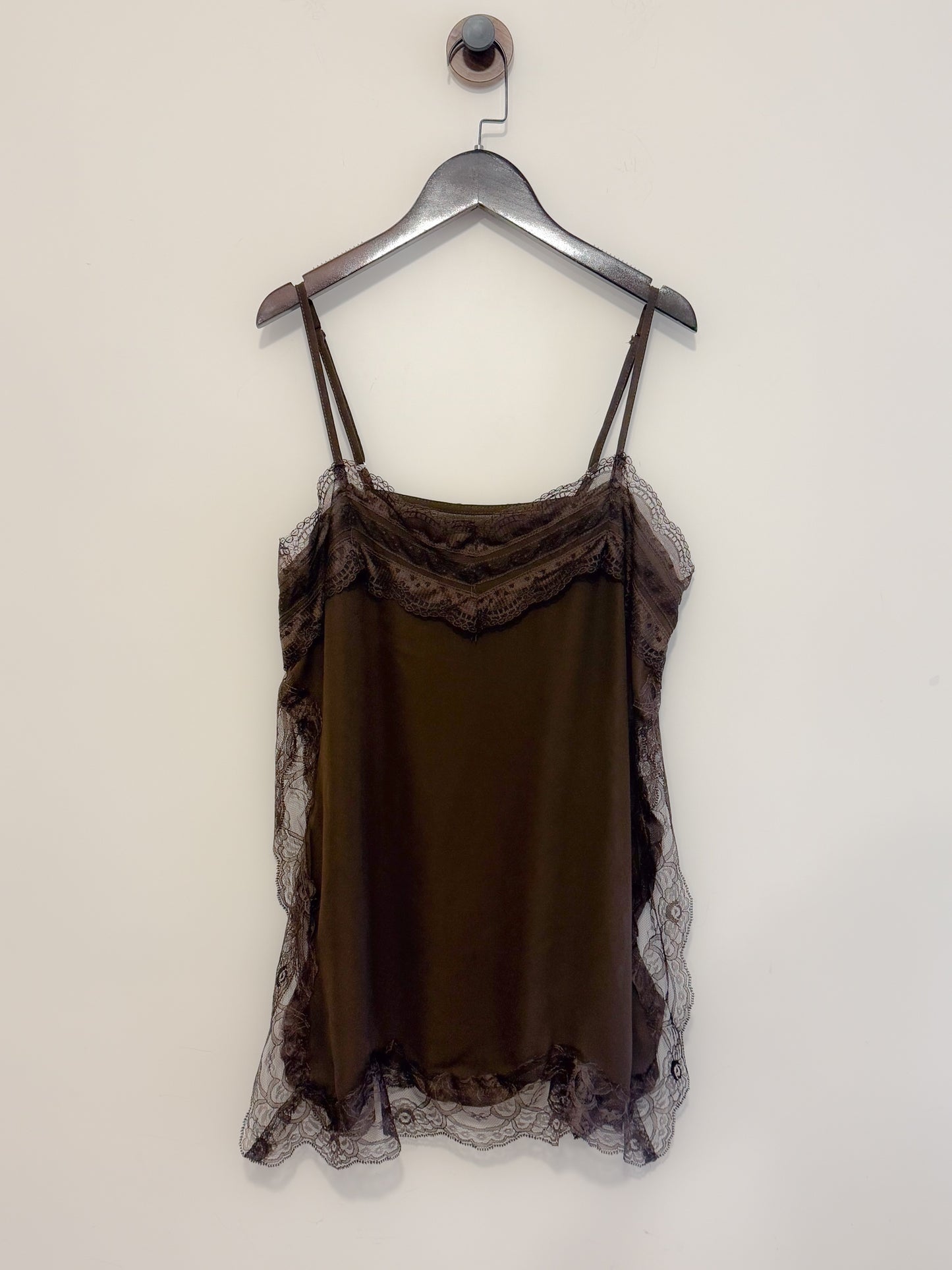 long lace vest(brown) 少量現貨