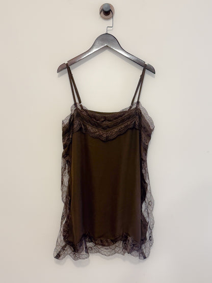long lace vest(brown) 少量現貨