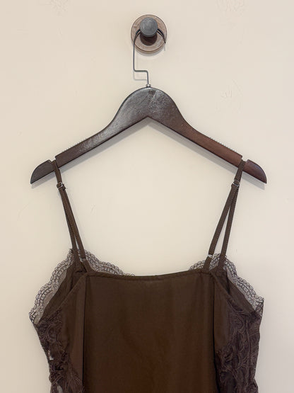 long lace vest(brown) 少量現貨