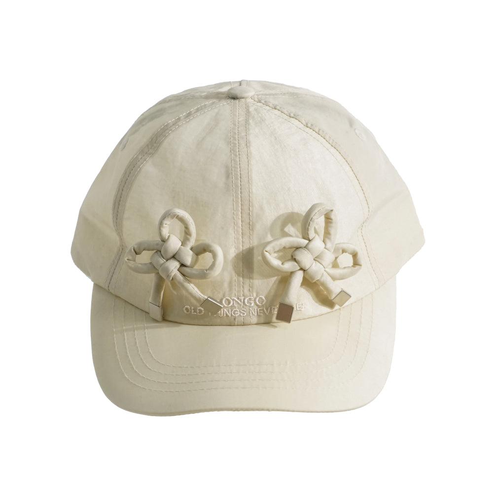 ( 韓國代購 ) ONGO nylon clover cap(ivory/black)