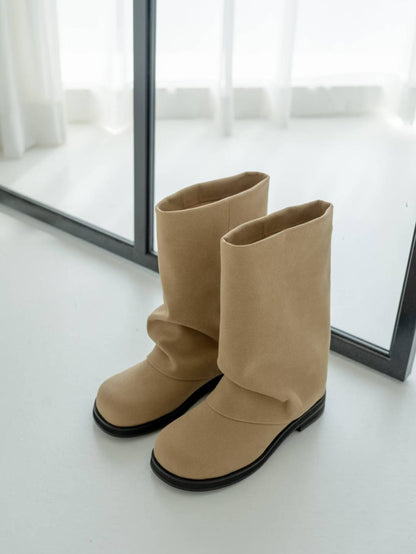 round toe boots (black/brown/khaki) (230-250)