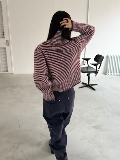 striped knit top (PRE-ORDER)
