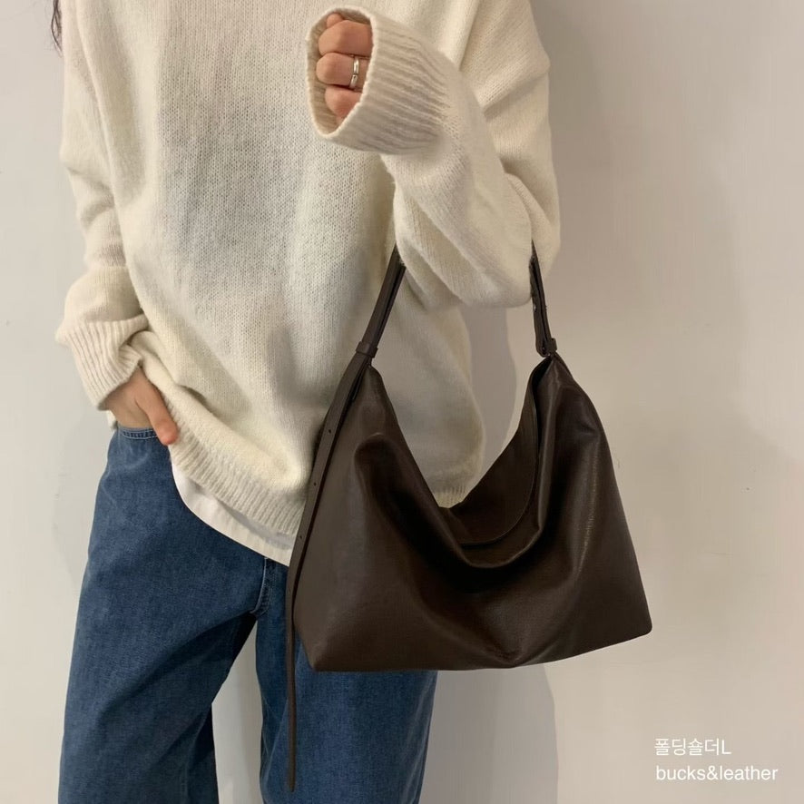 韓國代購：bucks & leather big hobo bag