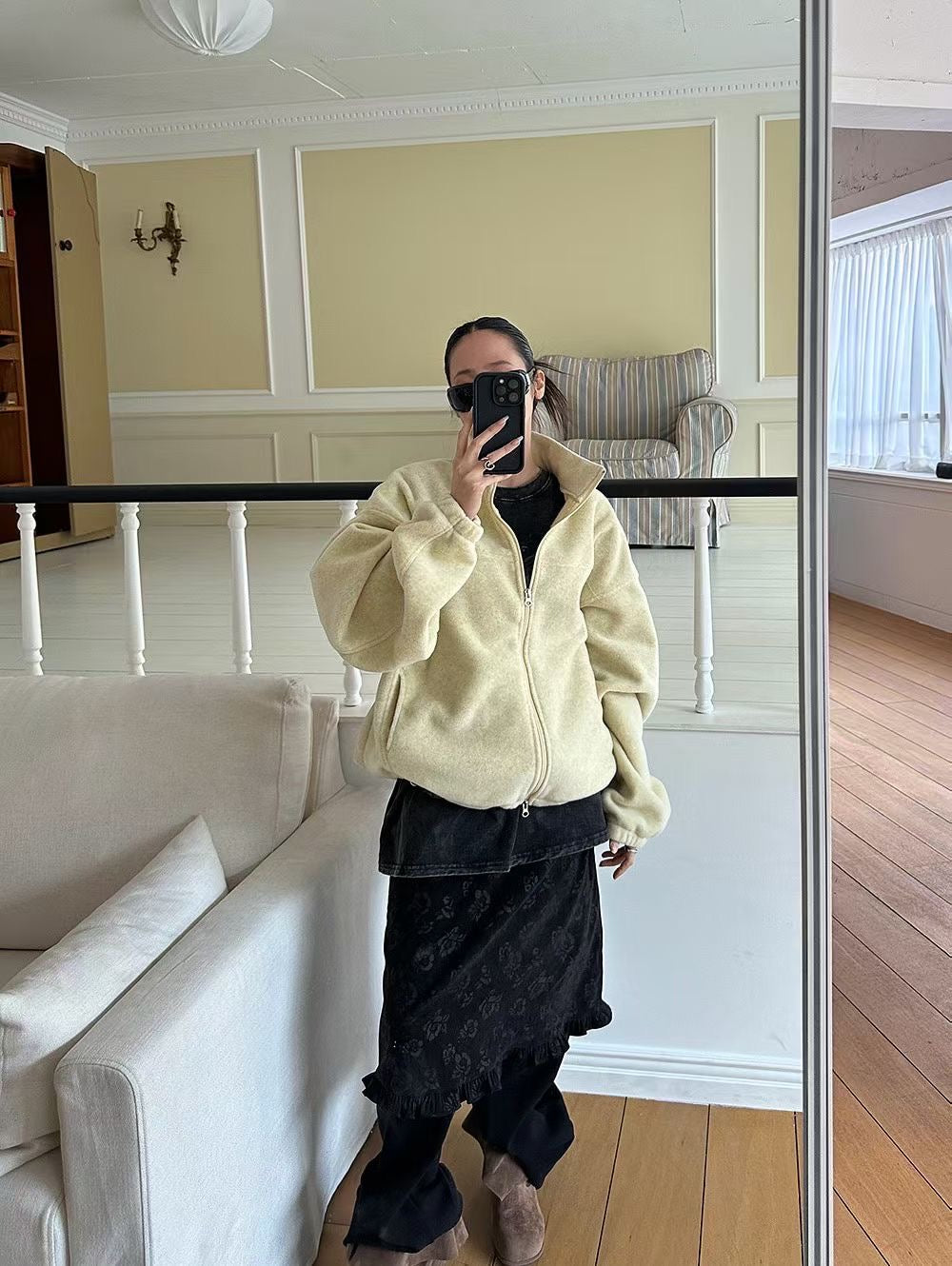 floral skirt(brown/black)