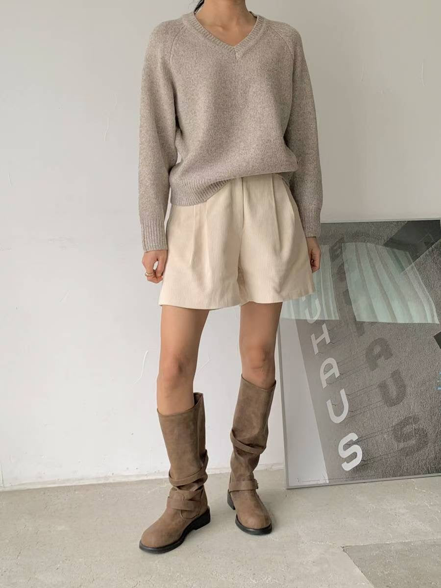 foldable buckle boots(black/brown/beige) (225-250)