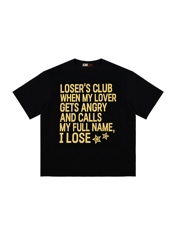 (韓國代購) LOSERSCLUB LSC SLOGAN TEE (BLACK)