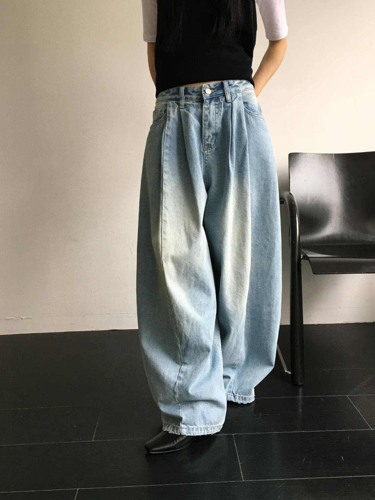 balloon jeans(beige/blue/white)