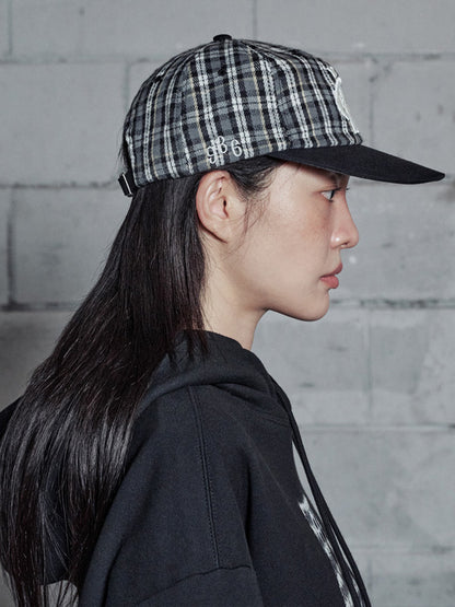 （韓國代購）LSC LC LOGO CAP (STRIPE/CHECK BLACK)<Black Friday~26 Nov>