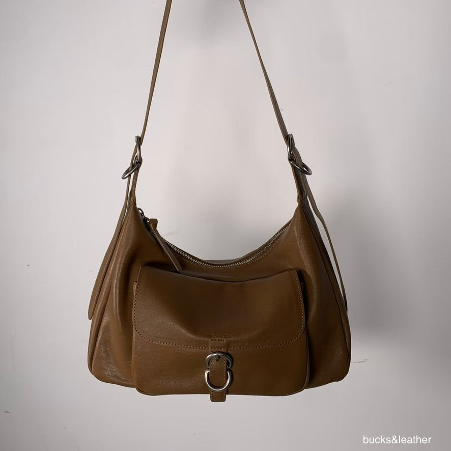 韓國代購：bucks & leather hobo bag