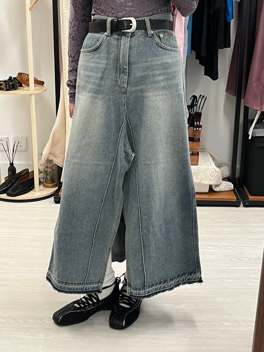 maxi denim skirt(S) (現貨)