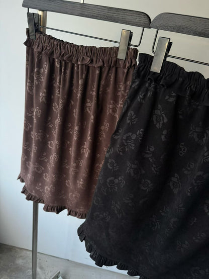 floral skirt(brown/black)